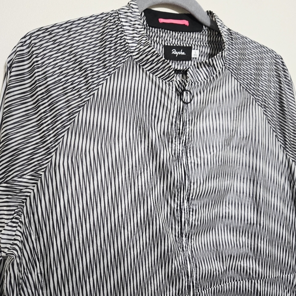 Rapha Pack Jacket Windbreaker Cycling Black White Pink Lightweight Men’s Size L - Picture 3 of 12